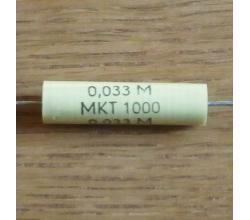 Kondensator 33 nF 1000 V axial ( MKT )